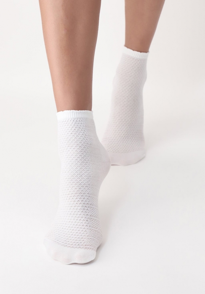 Носки Oroblu 2 пары twins harmonic sneaker socks white
